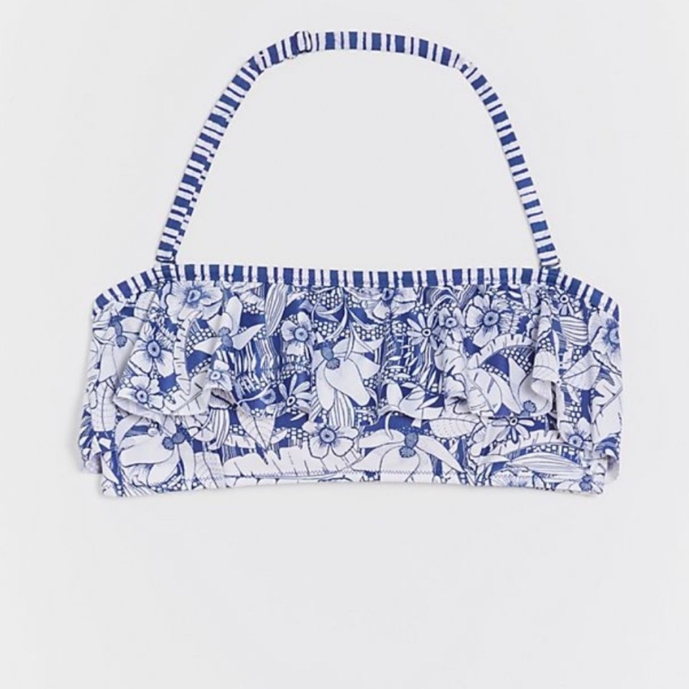 Anthropologie Floral Bikini Top